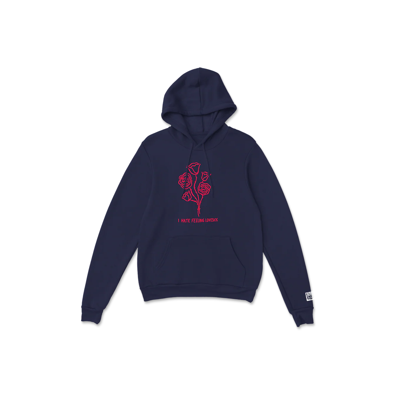 Hongza Lovesick Roses Navy Hoodie